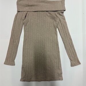 Forever 21 Beige Ribbed Knit Top